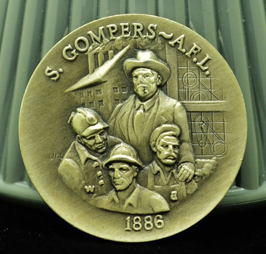 S. Gompers A.F.L. Longines Symphonette Mint High Relief Art Round 92.5% Silver