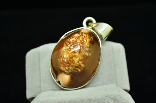 925 Sterling Silver Cowrie shell pendant charm