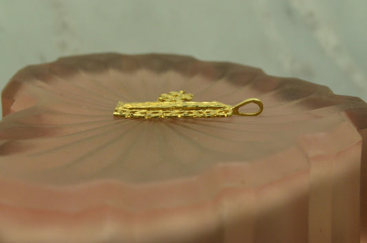 14K Yellow gold fancy #1 Grandma pendant charm