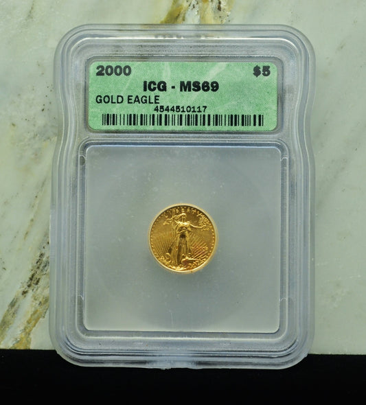 2000 $5 Gold American Eagle ICG MS69