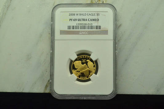 2008-W Bald Eagle Commemorative $5 Gold NGC PF69 Ultra Cameo