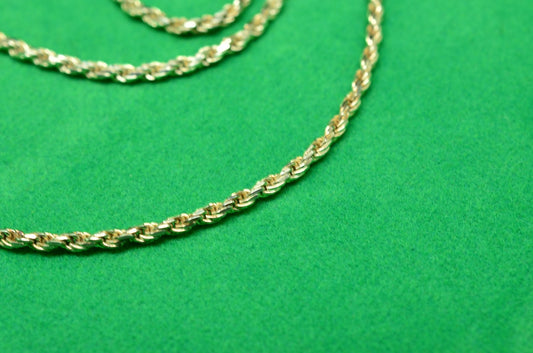 19.75" Silver Plated Rope chain necklace  2.1mm