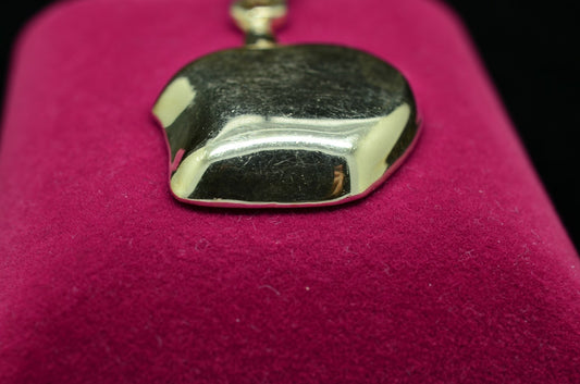 925 Sterling silver stylized apple with a bite taken out pendant charm