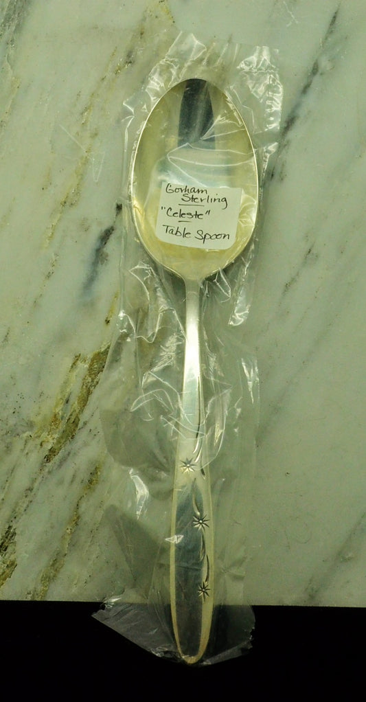 925 Sterling Silver Gorham Celeste Dessert / Oval Soup Spoon 7 1/8"