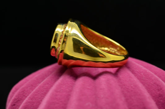 Vermeil 925 Sterling Silver Purple CZ Solitaire Ring Band w/ Pink CZ Halo Size 7