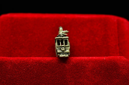 925 Sterling silver  cable car pendant charm