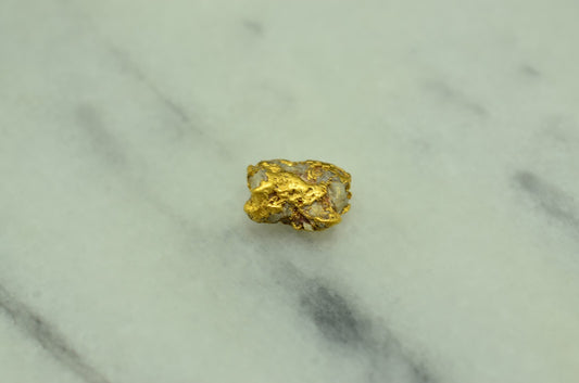 20K Yellow Gold natural gold nugget 1.3 grams 9.5mm X 7mm X 4mm