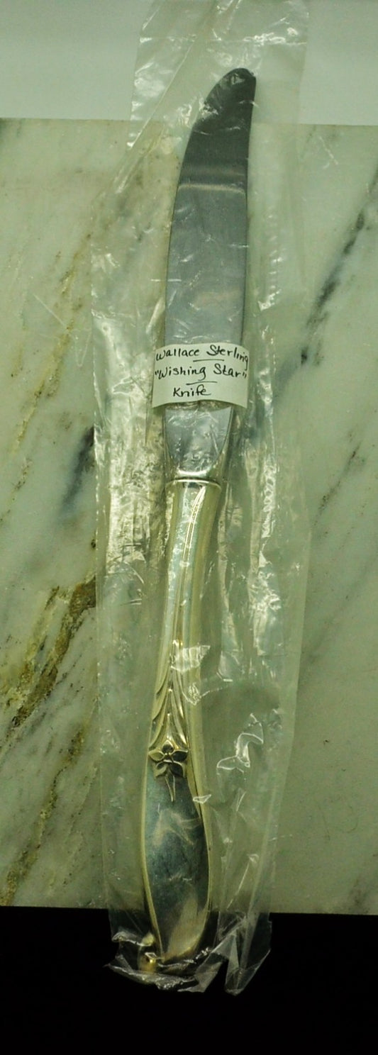 925 Sterling Silver Wallace Wishing Star Hollow Dinner Knife 9"