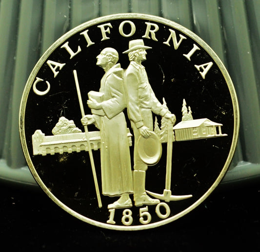 925 Silver Franklin Mint Art Round State of California