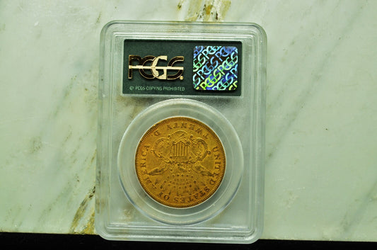 1873 $20 GOLD Double Eagle Open 3 PCGS XF40 -old green holder