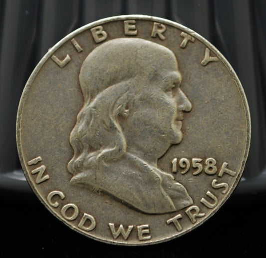 1958-D Franklin Silver Half Dollar