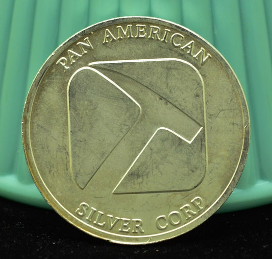 Pan American Silver Corp Art Round 39mm -One Troy Oz .999 Silver