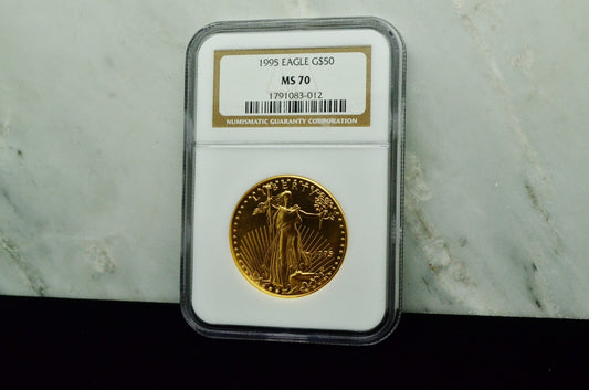 1995 $50 Gold American Eagle NGC MS70 -ONE TROY OZ GOLD