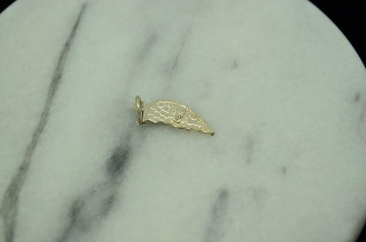 925 Sterling Silver half of a best friends heart pendant charm