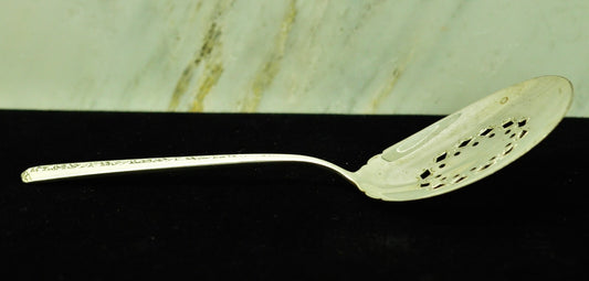 925 Sterling Silver Towle Rambler Rose Bon Bon Spoon w/ Pierced Bowl 4 3/4"