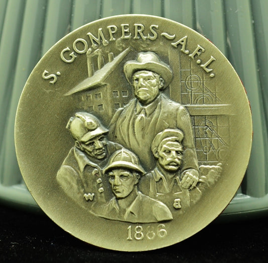 S. Gompers A.F.L. Longines Symphonette Mint High Relief Art Round 92.5% Silver