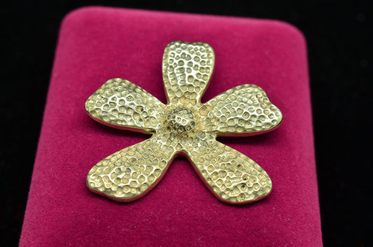 925 Sterling silver hammered flower pendant charm
