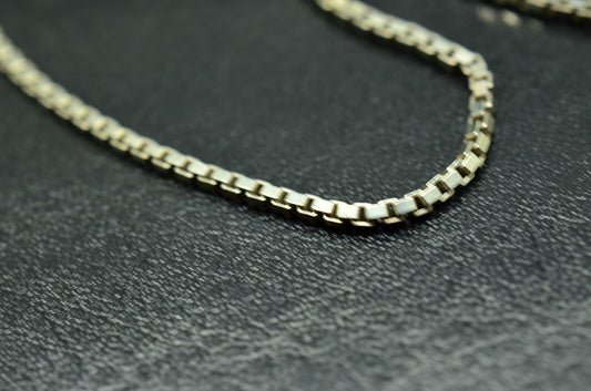 20" Silver Plated box chain necklace  1.4mm