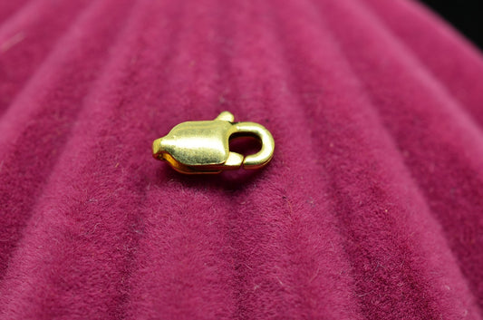 14K Yellow Gold Lobster Claw Clasp 8.3mm x 3.2mm 0.3g -Very Tiny