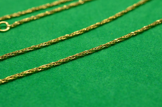 17.5" 14K Yellow Gold Rope Chain Necklace  1.2mm 2.9 grams