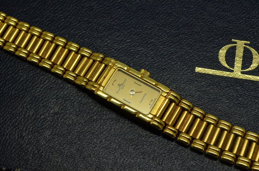 14K Yellow Gold Baume & Mercier ladies wristwatch - extra links & orig packaging