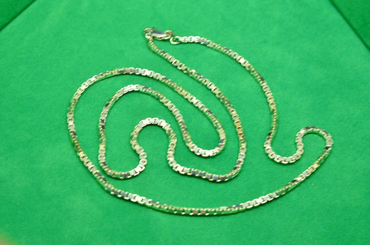 23" Silver Plated box chain necklace 2.3mm