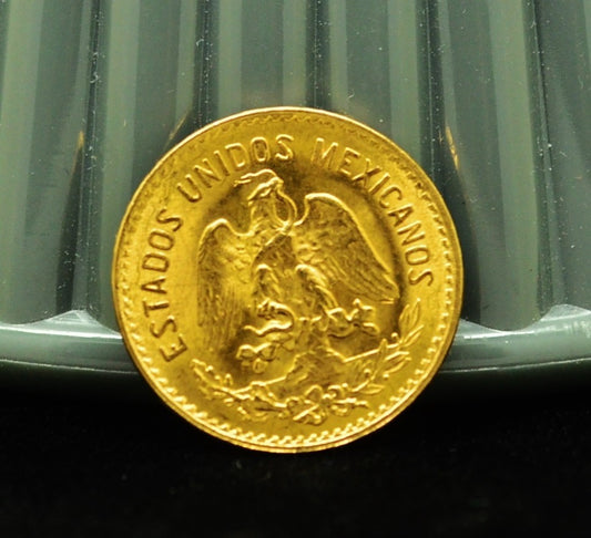 1955-M Mexico 5 Pesos Gold Coin BU KM#464