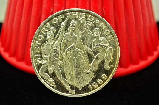 1969 History Of The Dance New Orleans Mardi Gras Art Round .999 Silver