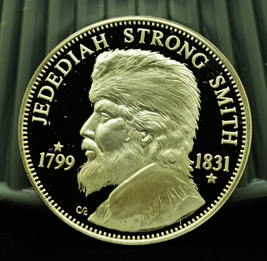1977 Jedediah Strong Smith Franklin Mint Art Round 92.5% Silver