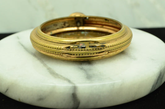 GOLD FILLED POCKETWATCH OPEN FACE CASE -MISSING THE CROWN