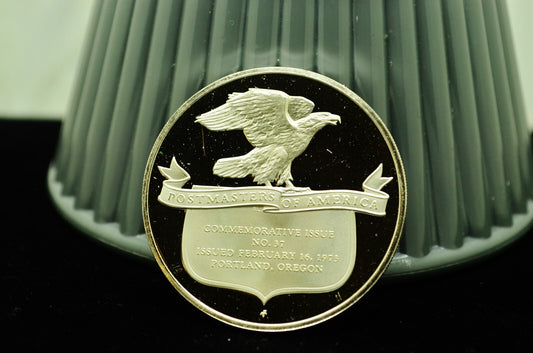 1973 Colonial Communication #37 Postmasters Of America Art Round 92.5% Silver