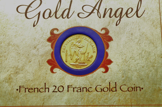 1887-A France 20 Francs 90% Gold km#825 -In a Nice Display Folder