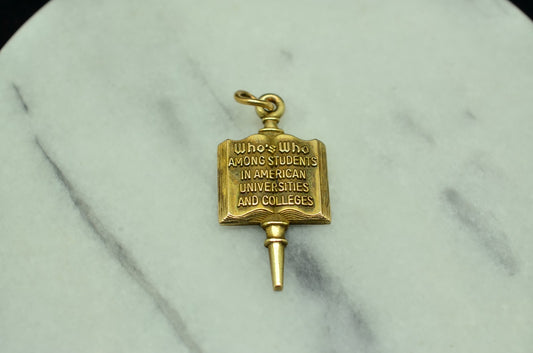 925 Sterling silver Who's Who in American Universities and College pendant charm