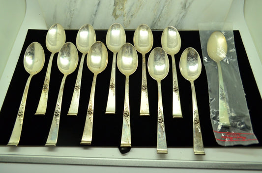 Lot of twelve 925 Sterling Silver spoons -Reed & Barton Classic Rose