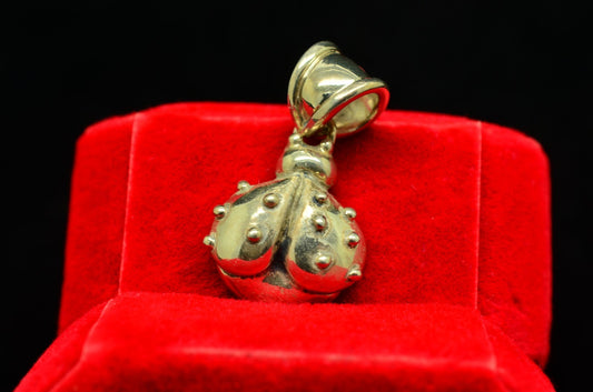 925 Sterling silver 3-D ladybug pendant charm