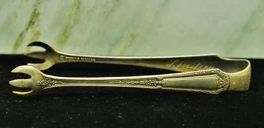 925 Sterling Silver Towle Louis XIV Sugar Cube Tong 3.75" 20.5g