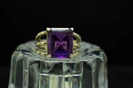 925 Sterling Silver Amethyst ring