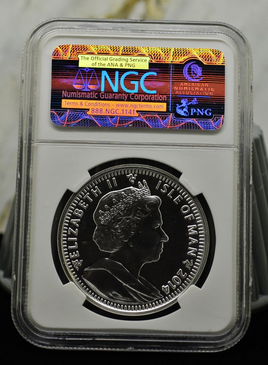 2014 Isle Of Man Angel 1 oz Silver NGC MS70
