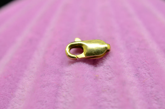 14K Yellow Gold Lobster Claw Clasp 7mm x 2.5mm 0.2g -Very Tiny