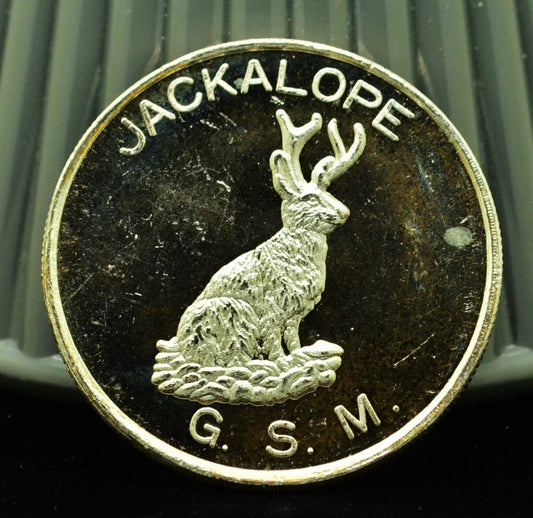 Golden State Mint Jackalope / Buffalo  Art Round -1 Troy Oz .999 Silver