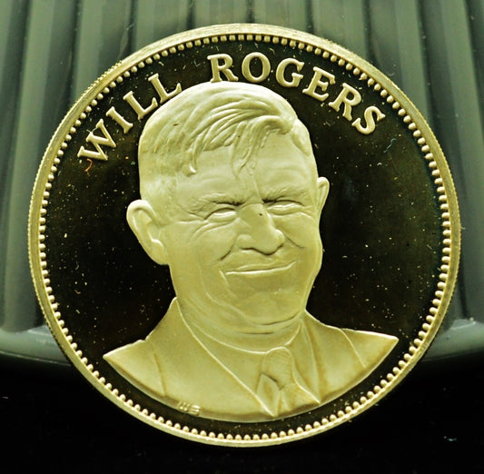 925 Silver Franklin Mint Art Round Valley Forge Will Rogers