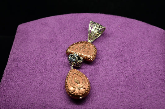 925 Sterling Silver and copper pendant