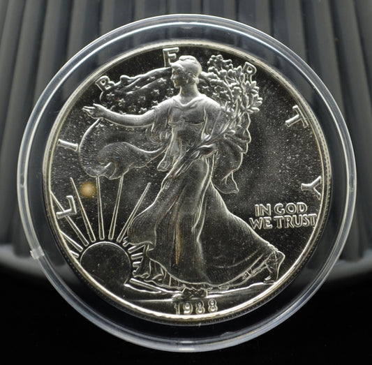 1988 American Eagle Silver Dollar in Capsule BU
