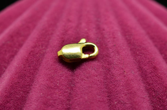 14K Yellow Gold Lobster Claw Clasp 8.1mm x 3.1mm 0.3g -Very Tiny