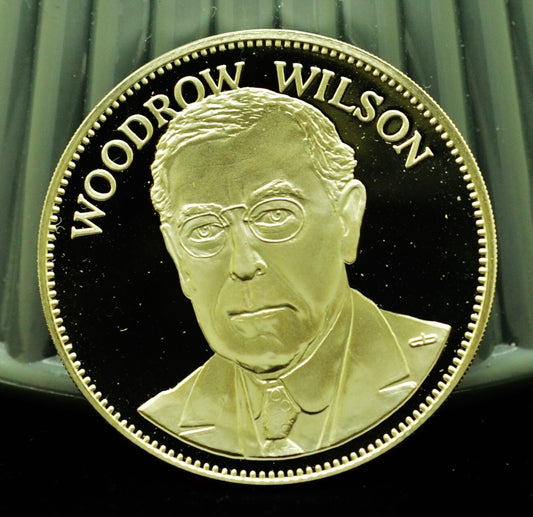 925 Silver Franklin Mint Art Round Valley Forge Woodrow Wilson