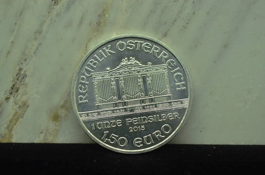 2015 1.50 Euro Austria Vienna Philharmonic BU -1 Troy Oz .999 Silver