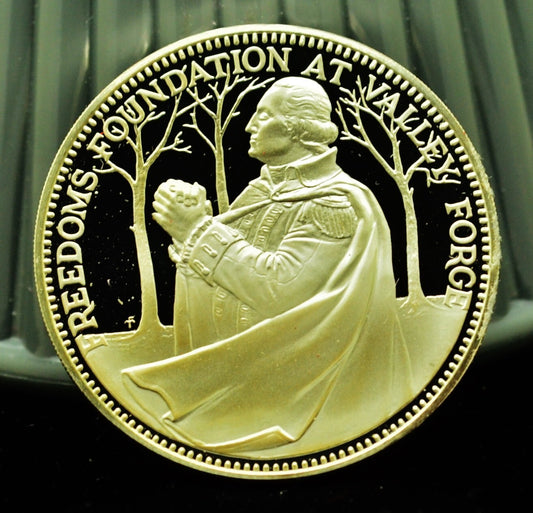 925 Silver Franklin Mint Art Round Valley Forge Walter Reed