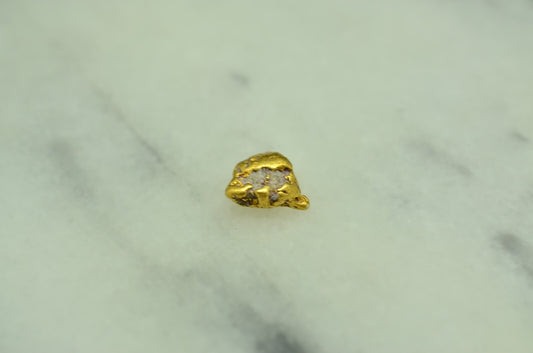 20K Yellow Gold natural gold nugget 1.0 grams 7mm X 7mm X 3.5mm
