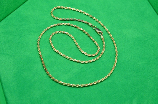 19.75" Silver Plated Rope chain necklace  2.1mm