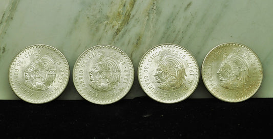 Lot of 16 Various Mexico Silver Coins 1947 - 1978 (8.75 Troy Oz Net Silver)